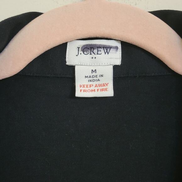 NWOT J. Crew Women's Long-sleeve Knit Pajama Set Black M - Picture 3 of 9